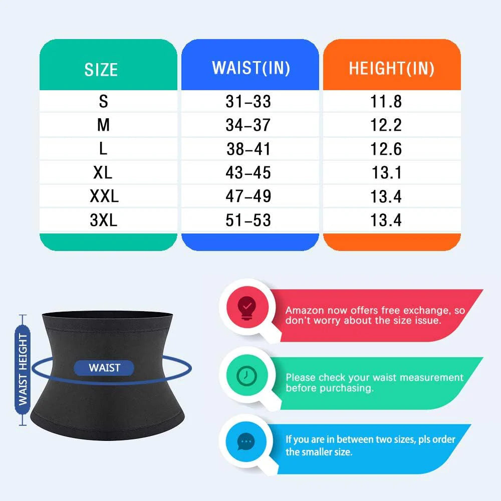 Sauna Waist Trimmer Belt for Men